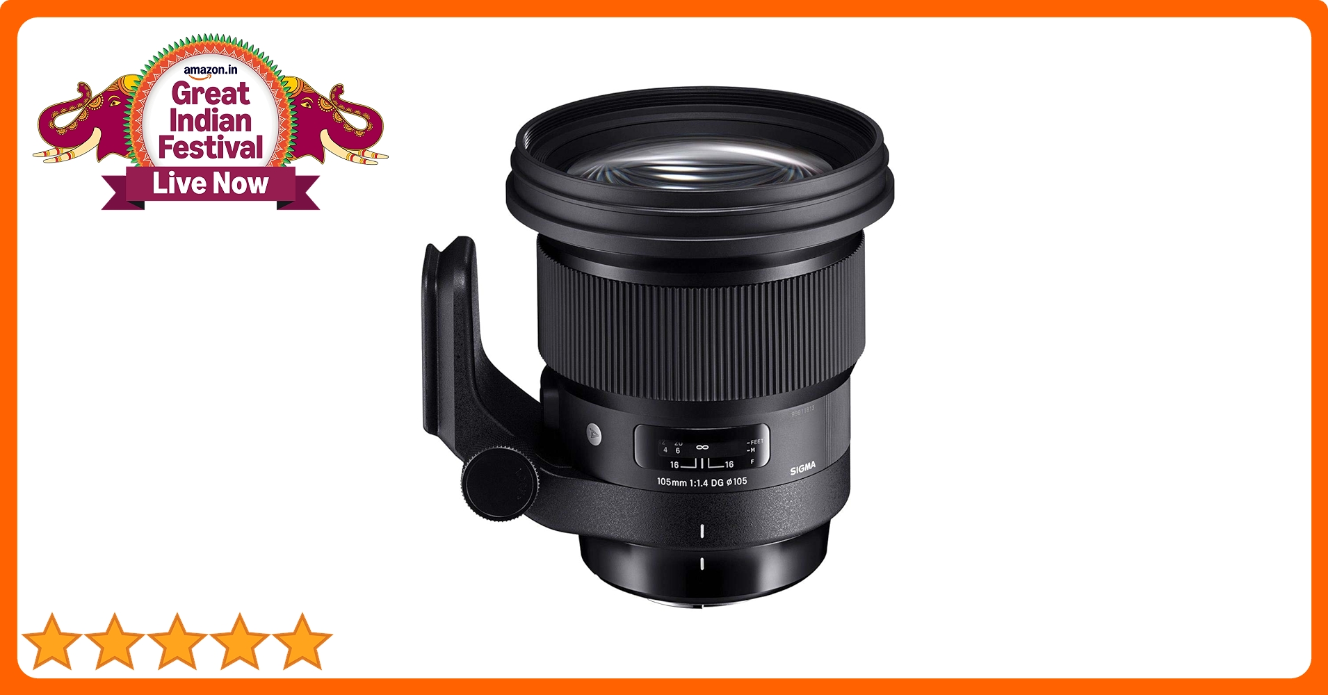 Sigma 105mm f/1.4 DG HSM Art Lens for Canon DSLR Cameras